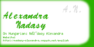 alexandra nadasy business card